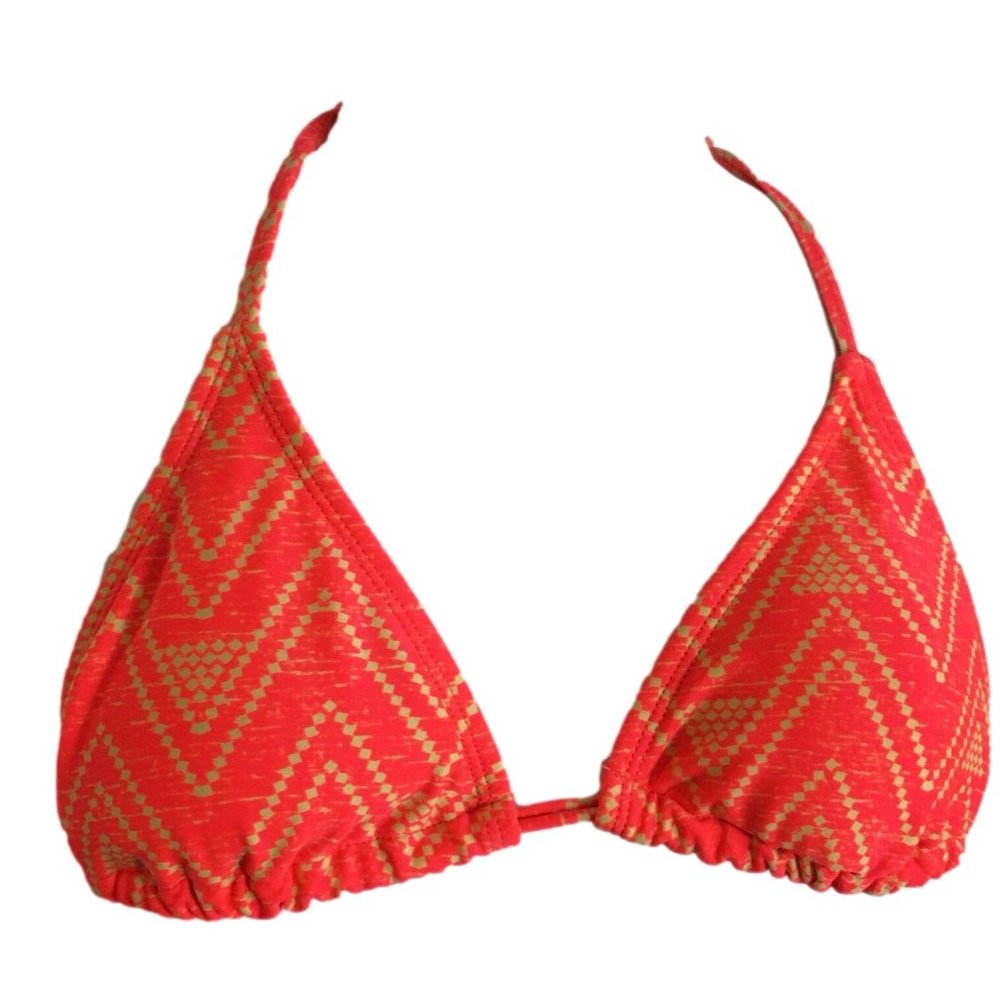 Small Orange Yellow String Bikini Top
